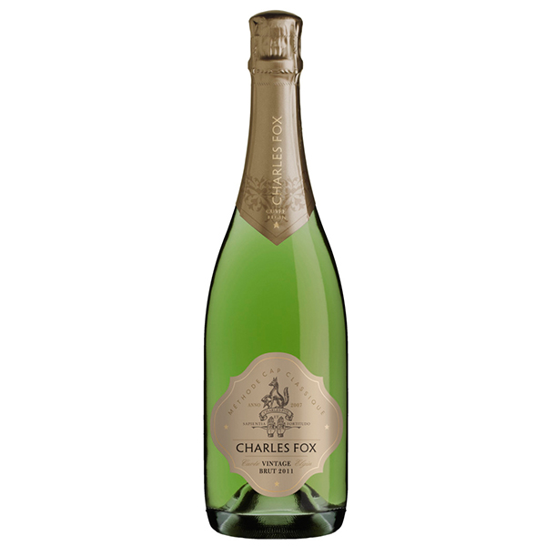 South African Sparkling Wine Charles Fox Vintage Brut 2011 Glass of